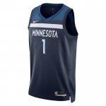 Maillot NBA Minnesota Timberwolves Anthony Edwards 1 Nike 2022-23 Icon Edition Navy Swingman - Homme